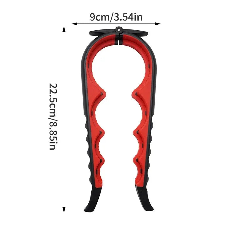 Can Opener Multi Functional Four In One Beverage Bottle Opener Cap Twister Four Position Can Opener Anti Slip Cap Twister Peaceful Pleasures Health and Wellness black