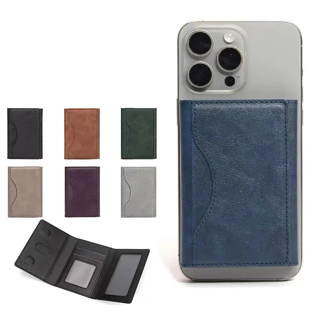 PU Leather Credit Card Holder | Magnetic Business Card Wallet