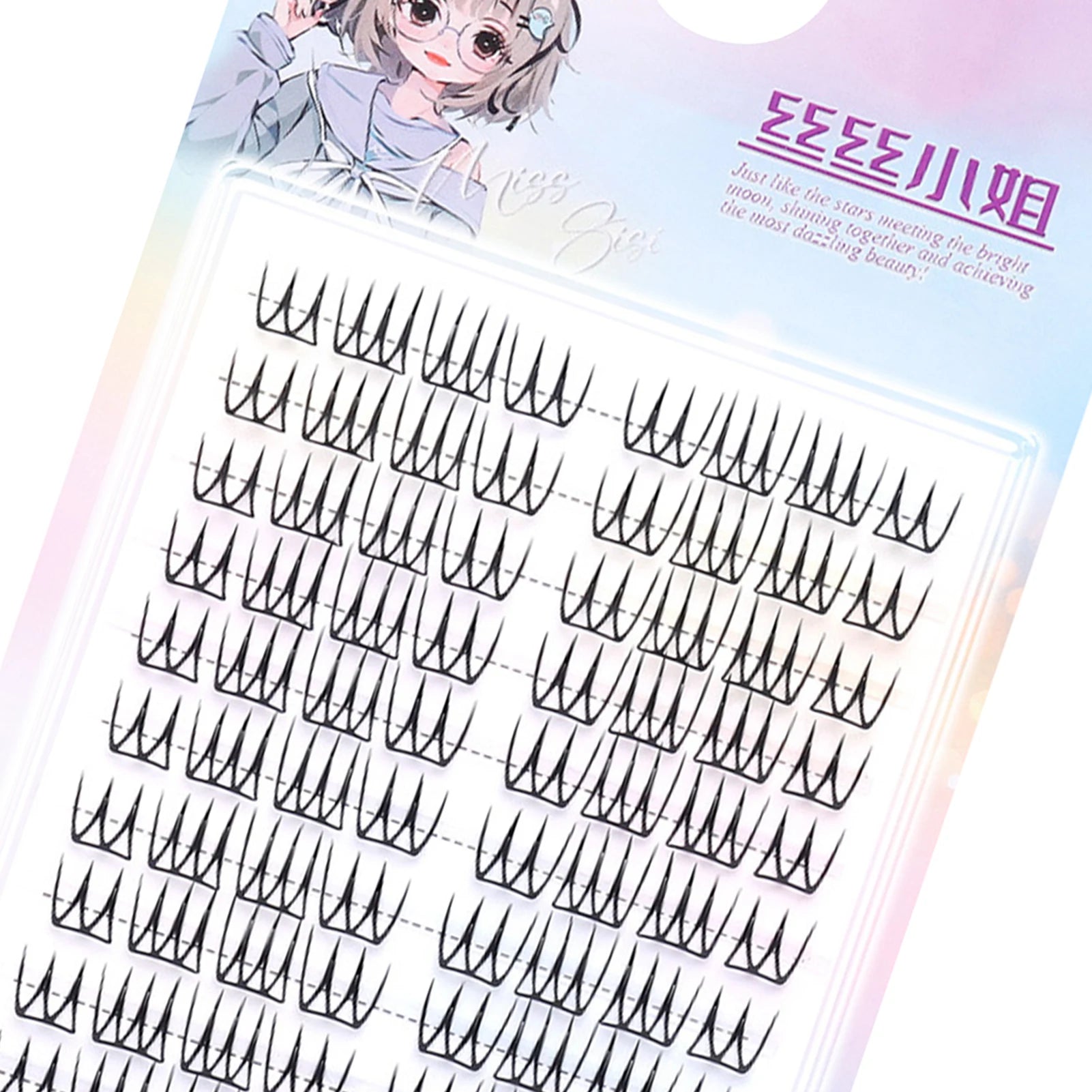 10 Rows For Girl Groups Korean Style U-shape Volume False Eyelashes Natural Thin Wispy Eyelash Extension For Women Enlarge Eyes Peaceful Pleasures Health and Wellness
