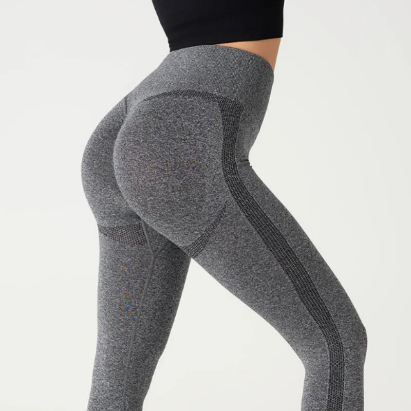 Women's high-waisted fitness shorts, suitable for yoga, running, cycling, gym workouts, sportswear, and women's athletic pants. Peaceful Pleasures Health and Wellness L 55-65kg Grey 1