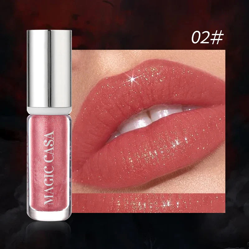 Diamond Pearlescent Shimmer Lip Gloss – Long-Lasting & Waterproof