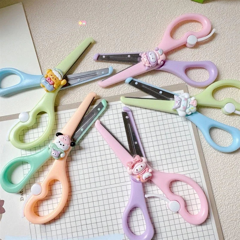 Cartoon Mini Safety Scissors for Kids, Students & DIY Crafts Mini Craft Scissors Peaceful Pleasures Health and Wellness