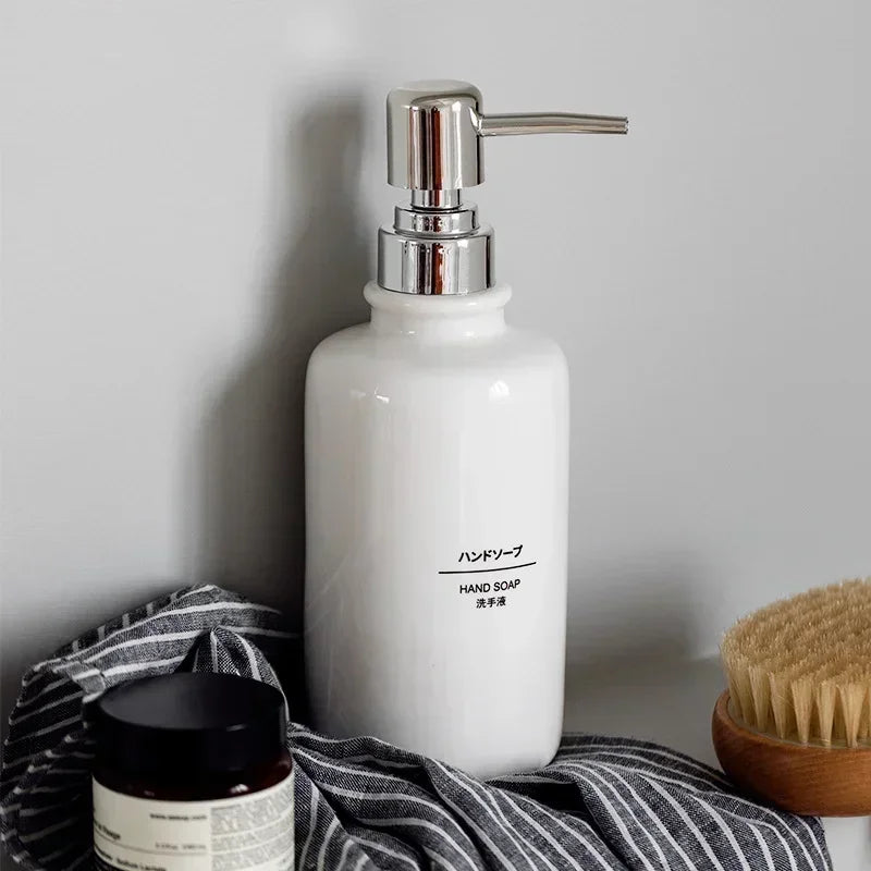 Ceramic Liquid Soap Dispensers, Emulsion Sub Bottl, Latex Bottles, Bathroom Accessories Set, Wedding Gift, 1piece Peaceful Pleasures Health and Wellness