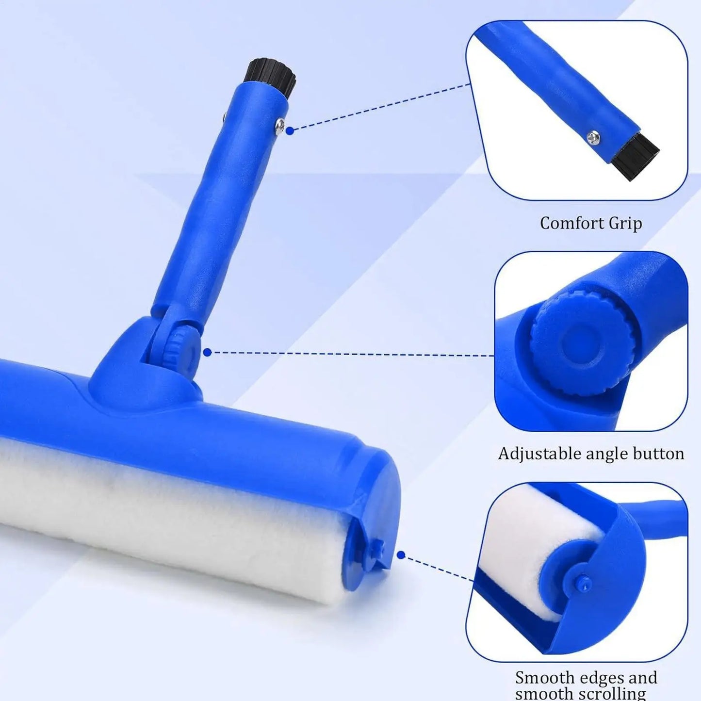 Home Improvement Tool, Paint Roller with Extension Pole & 2pcs Replacement Rollers For Outdoor Indoor Wall Ceiling Painting Peaceful Pleasures Health and Wellness
