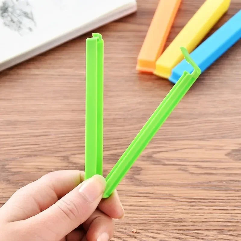 10PCS Colorful Food Clips Snack Bags Sealing Clamps Wear-resistant Sealer Fresh Bread Condiments Storing Clamp Kitchenware Peaceful Pleasures Health and Wellness