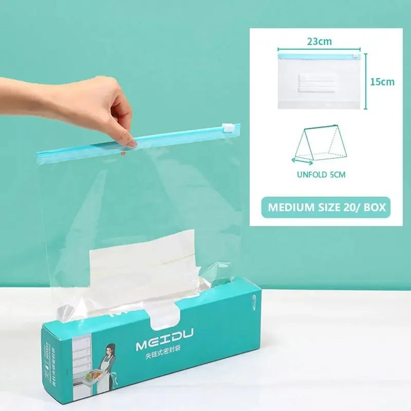 Resealable Zip Storage Bags Variety Pack – 50pcs Assorted Sizes Food Storage Bags Peaceful Pleasures Health and Wellness 23x15cm(20pcs)