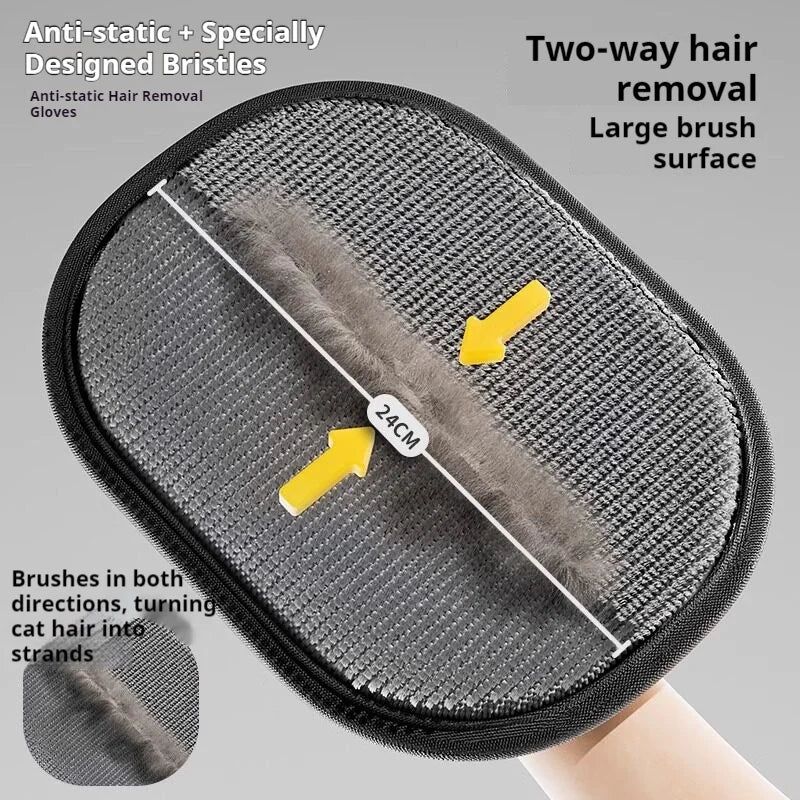 Double-sided Pet Grooming Gloves - Multi-functional Hair Removal & Cleaning Tool for Sofa Carpet Clothes, Reduce Pet Parenting P Peaceful Pleasures Health and Wellness