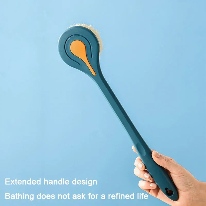 Long-handled Soft-bristled Bath Brush Bathroom Back Scrubbing Ball Brush Mud Scrubbing Magic Tool To Wipe The Back Bath Brush Peaceful Pleasures Health and Wellness
