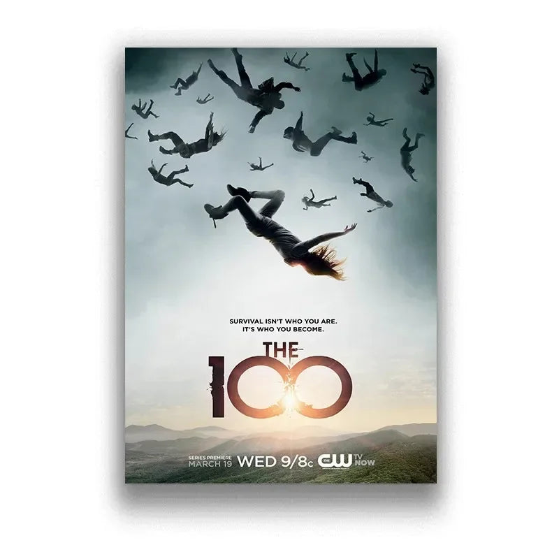 The 100 Season TV Series Minimalist Aesthetics Canvas Painting, Modern Print Wall Art for Living Room Home Decor Peaceful Pleasures Health and Wellness 14 30x40cm Unframed
