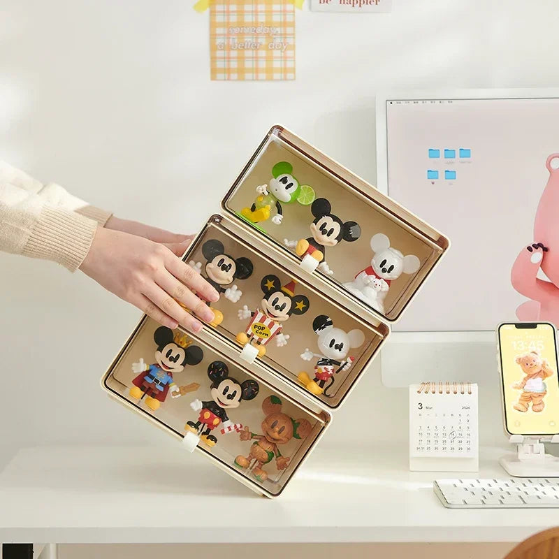 Multifunction Drawer Plastic Storage Box Desk Room Blind Acrylic Transparent Organizer Toy Figures Display Makeup Jewelry Peaceful Pleasures Health and Wellness