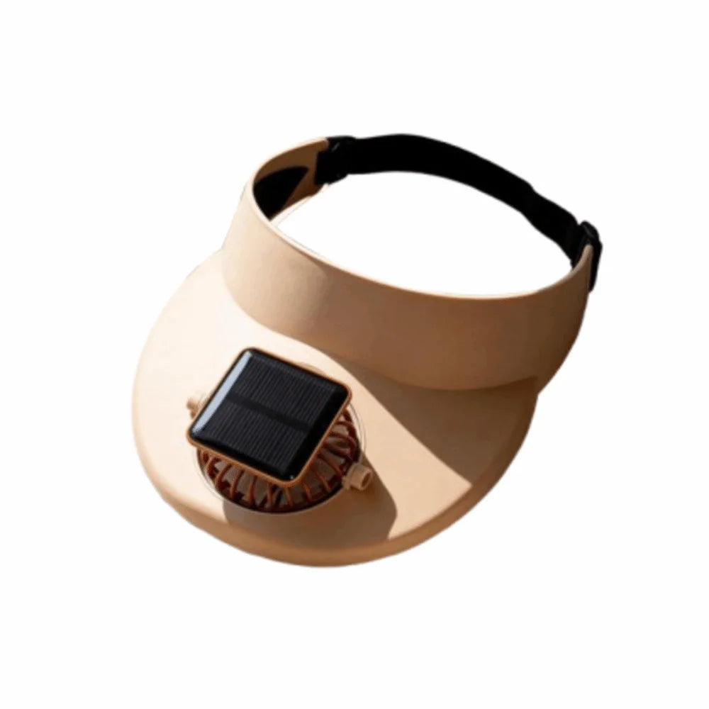 Solar USB Fan Sun Hat – Wide Brim Breathable Summer Cap