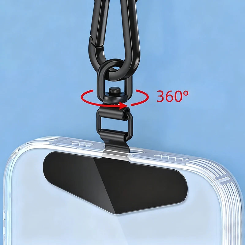Steel Phone Lanyard Gasket Patch Anti-lost Anti Fall Mobile Phone Rope Card Metal Clip Strap Hang Cord Tab Accessories Peaceful Pleasures Health and Wellness