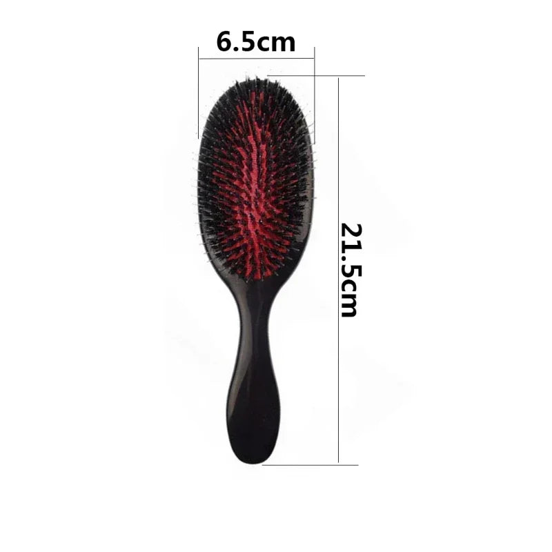 1PC Oval Boar Bristle & Nylon Hair Comb Mini Anti-static Hair Scalp Massage Comb Hairbrush Salon Hair Care Brush Styling Tool Peaceful Pleasures Health and Wellness
