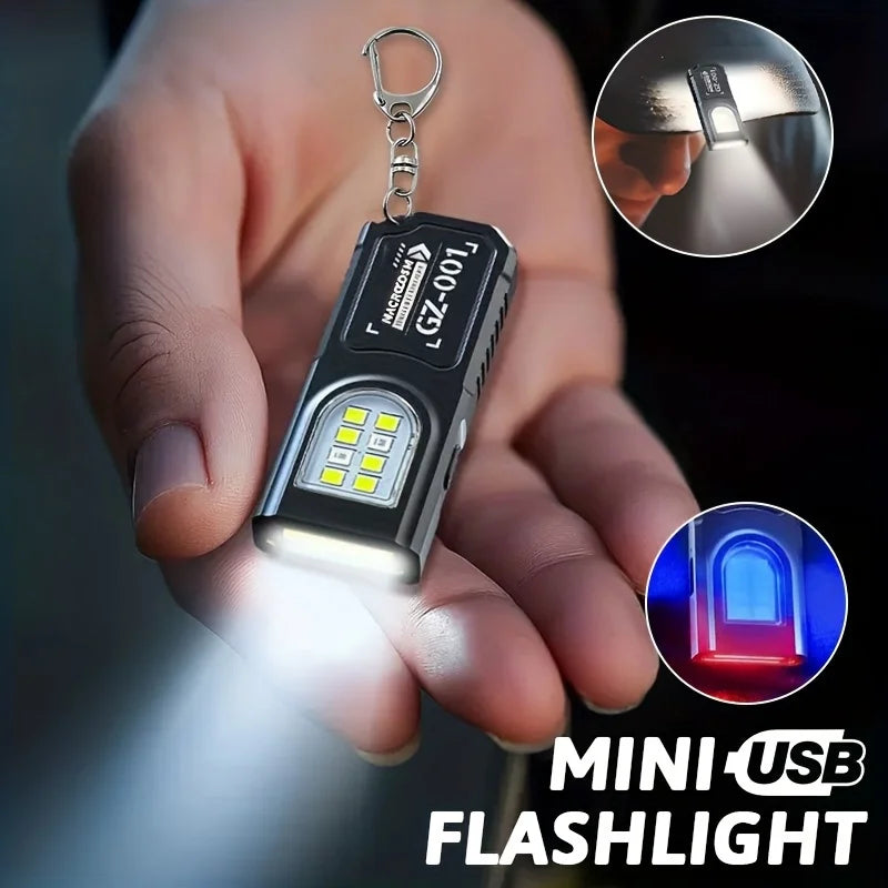 Mikenoon Mini Keychain Flashlight USB-C Rechargeable 450 Lumen