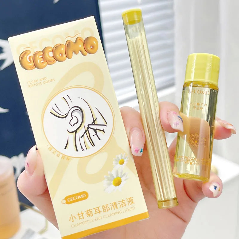 Gecomo Chamomile Ear Cleaning Solution 15ml + 60 Threads