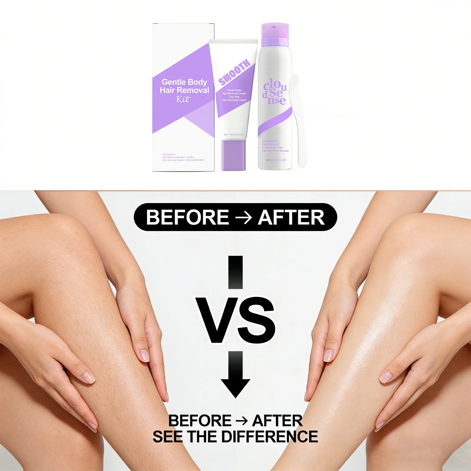 Painless Hair Removal Set for Underarm Private Body Leg Gentle Non-irritating Smooth Hair Growth Inhibitor Body Care for Women Peaceful Pleasures Health and Wellness