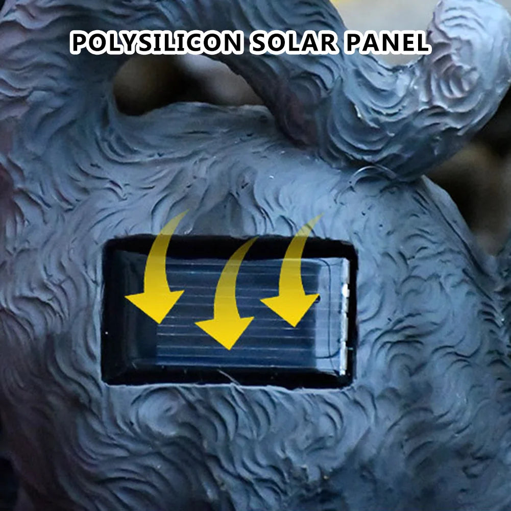 Solar Cat Garden Statue with Butterfly Light | Yard Decor