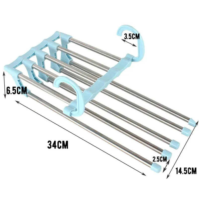 5-in-1 Collapsible Pants Hanger | Space-Saving Closet Organizer