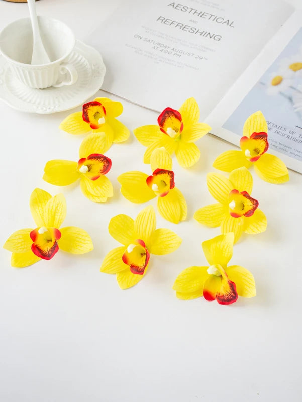 Silk Orchid Artificial Flowers 20/40PCS – Wedding & Home Decor