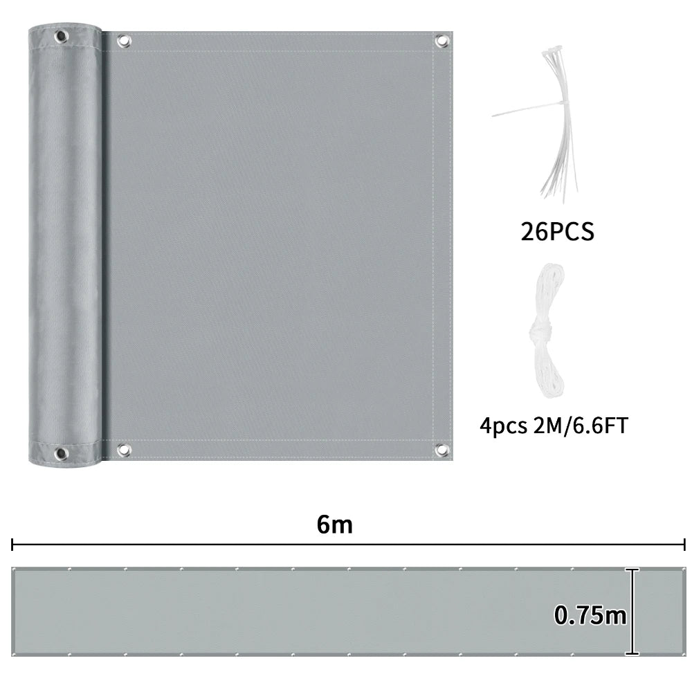 Outdoor Privacy Screen Fence Sunshade Net | Balcony Garden