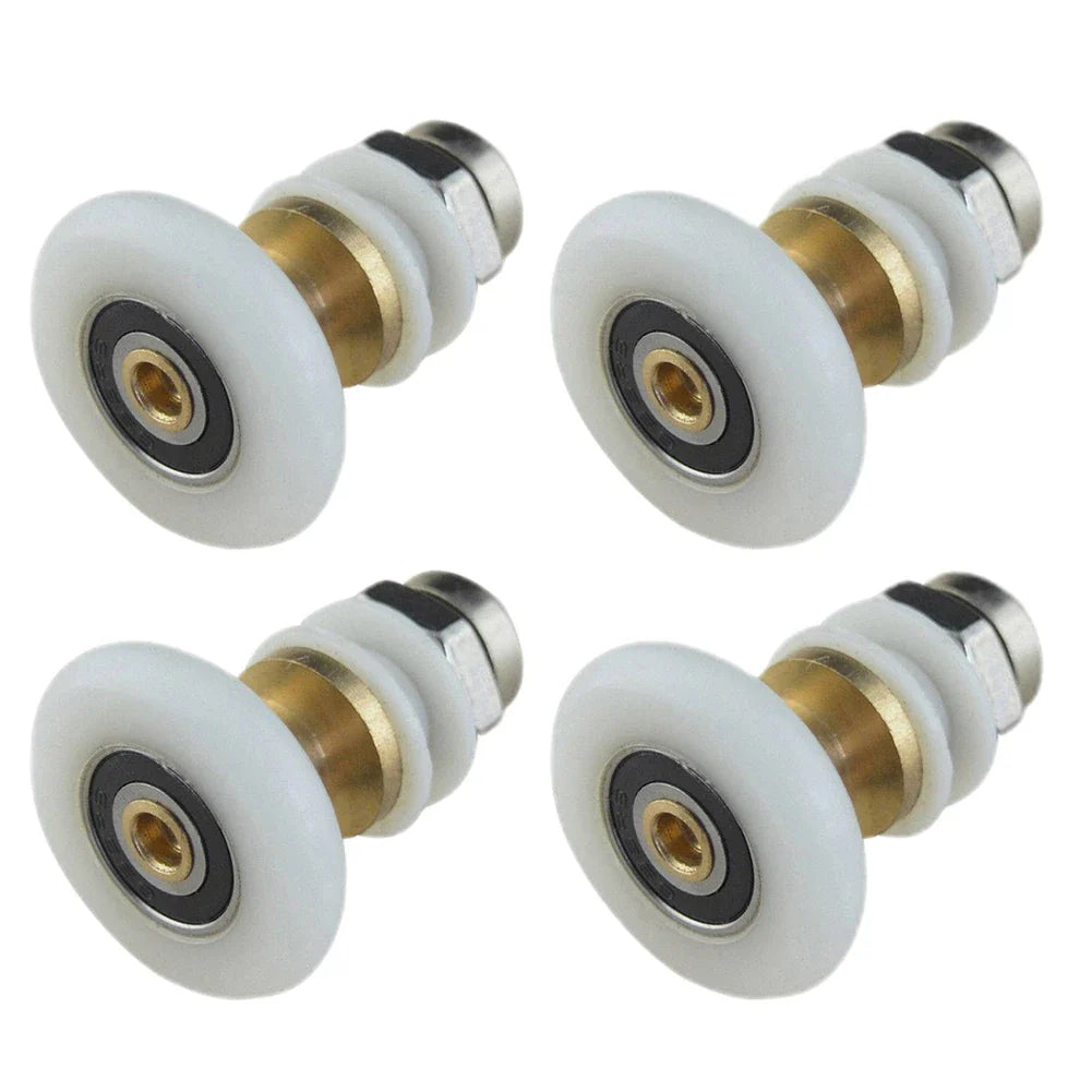 4-Pack Shower Glass Sliding Door Replacement Rollers & Pulleys