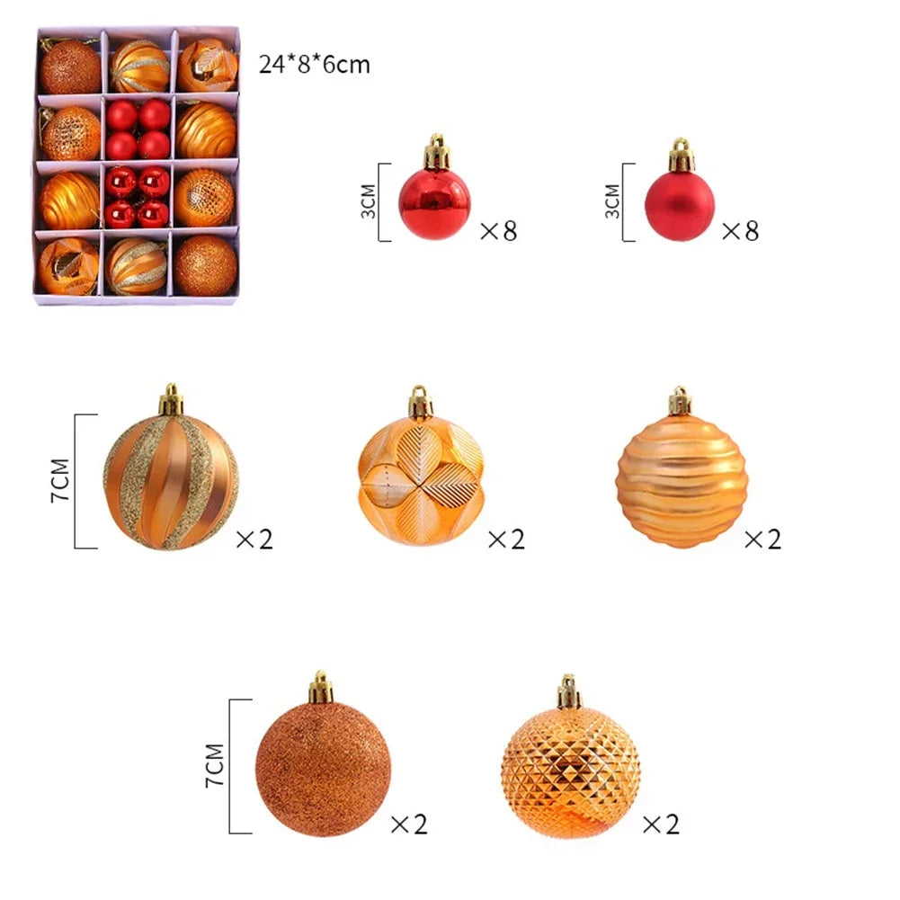 Shatterproof Christmas Ball Ornaments Set of 26 | Multi-Color