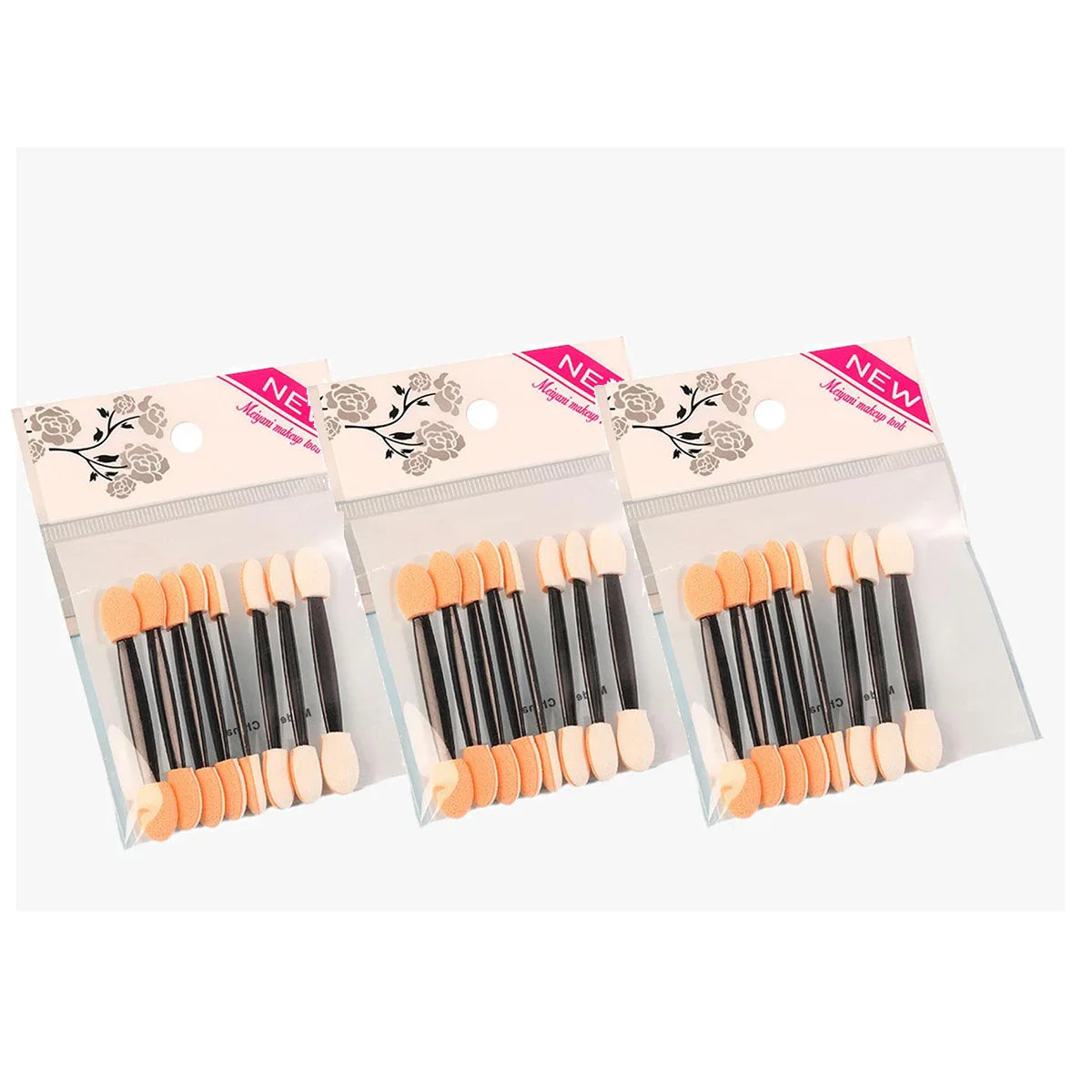 Disposable Eyeshadow Sponge Applicator Sticks – 10 Pcs/Pack