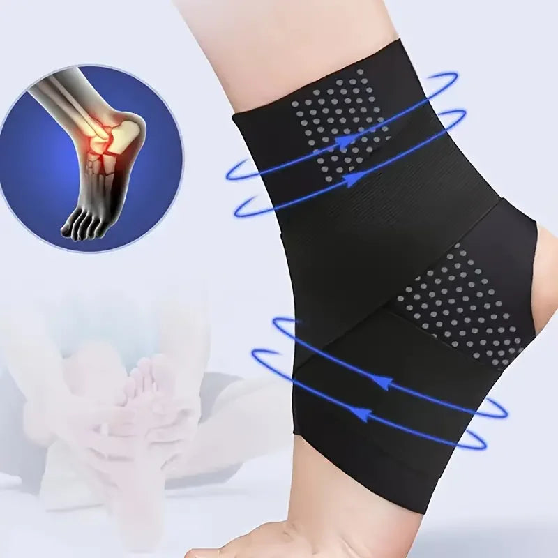 1PC Pressure Strap For Ankle Protection Compression Ankle Brace For Women & Men Black Anti Slip Straps Fasciitis & Injuries Peaceful Pleasures Health and Wellness