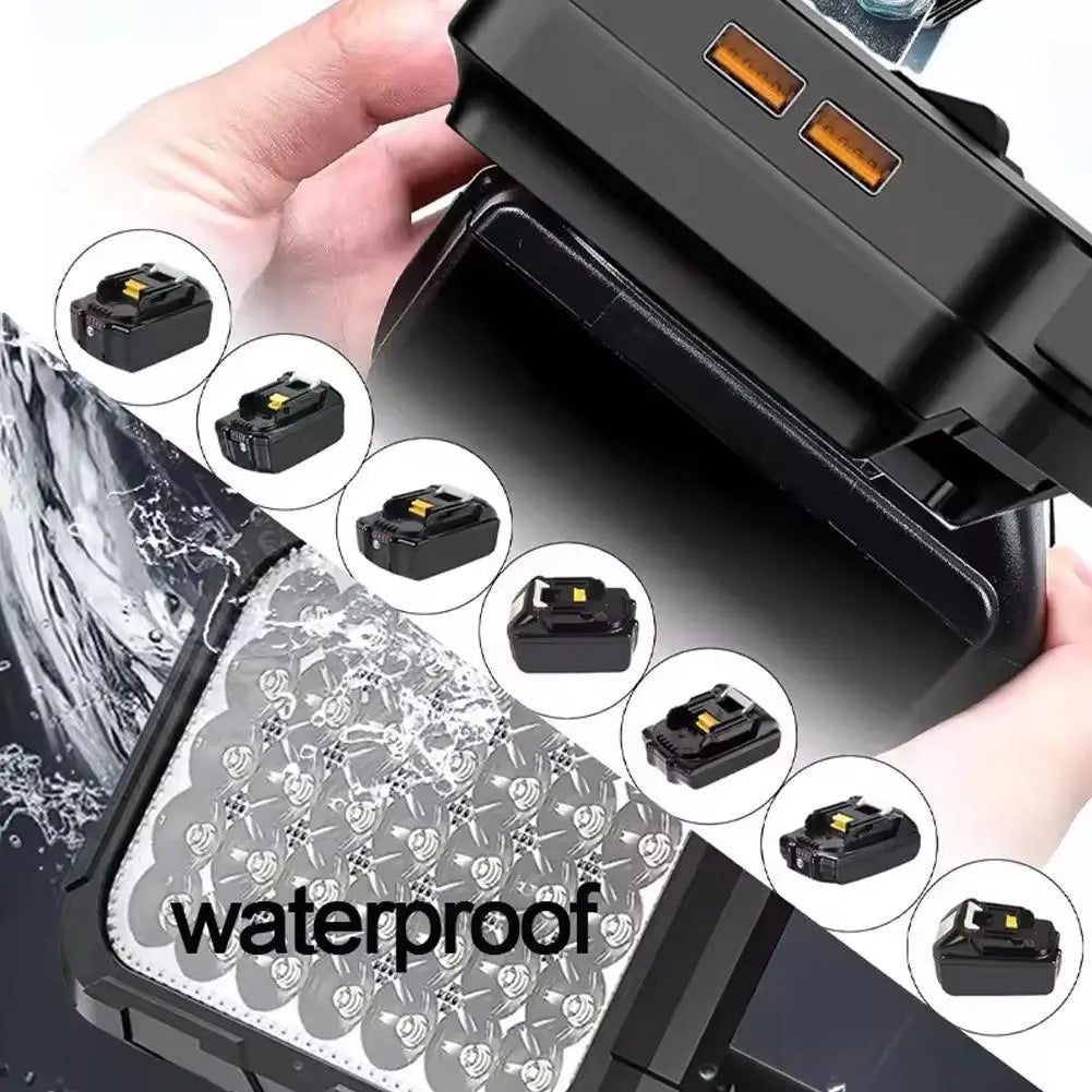 Cordless LED Work Light for Makita 18V Battery | Dual USB Cordless Work Light Peaceful Pleasures Health and Wellness