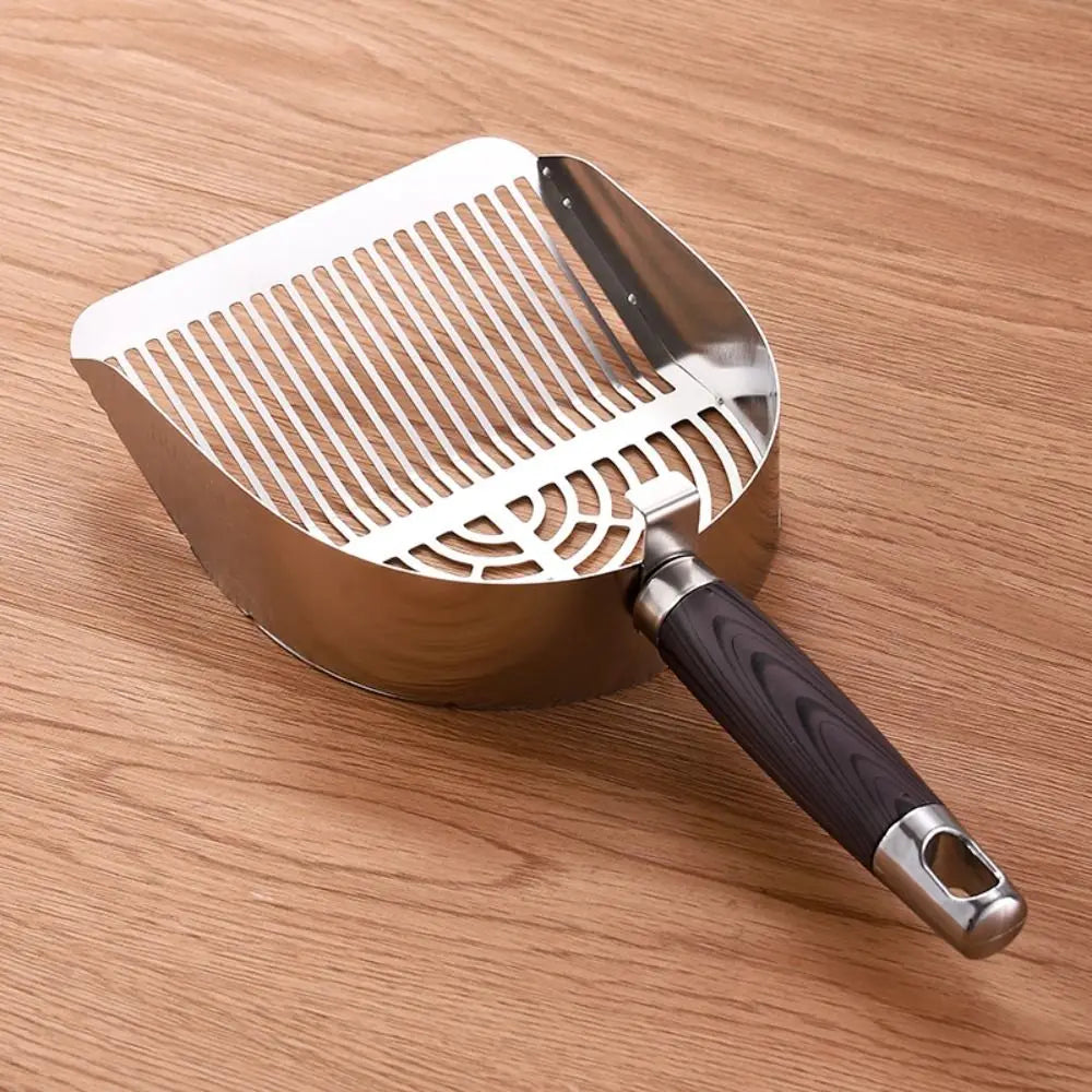 Stainless Steel Cat Litter Scoop – Long Handle Deep Sifter