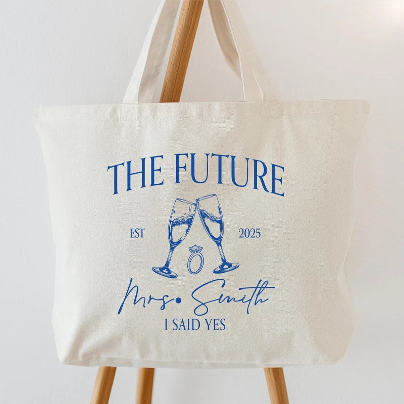 Personalized Future Mrs Tote Bag | Bridal Shower Bachelorette