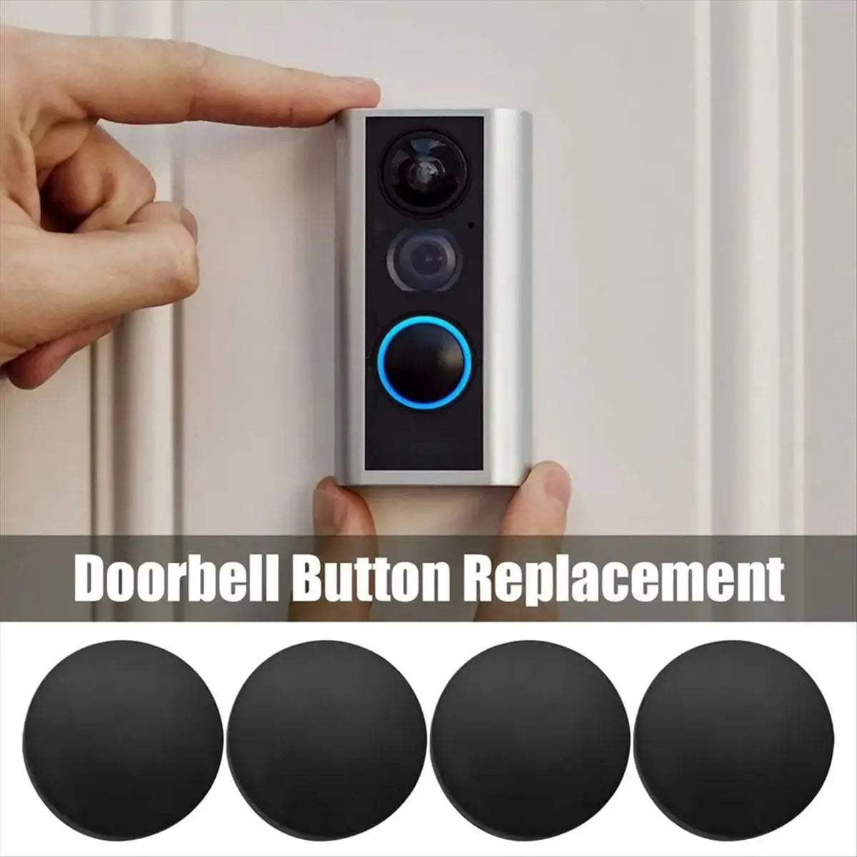 *ABDH 4pcs Replacement Button for RING Doorbell Pro Fix Your Broken Cracked Button Doorbell Accessories Doorbell Replacement Peaceful Pleasures Health and Wellness