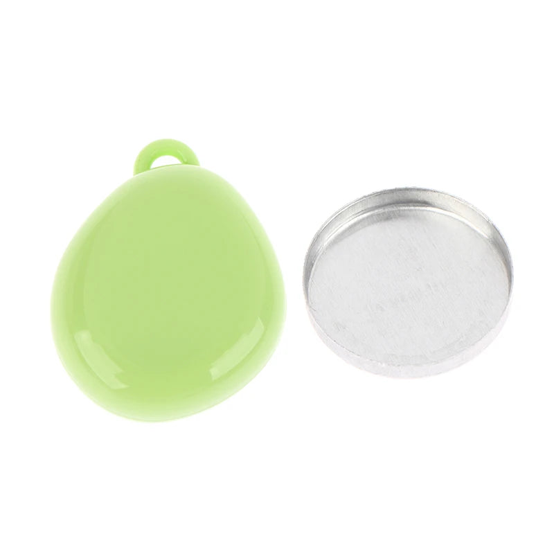 Colorful Keychain Empty Makeup Compact Diy Refill Case With Aluminum Tray Portable Cosmetic Storage Small Blush Container Peaceful Pleasures Health and Wellness Green