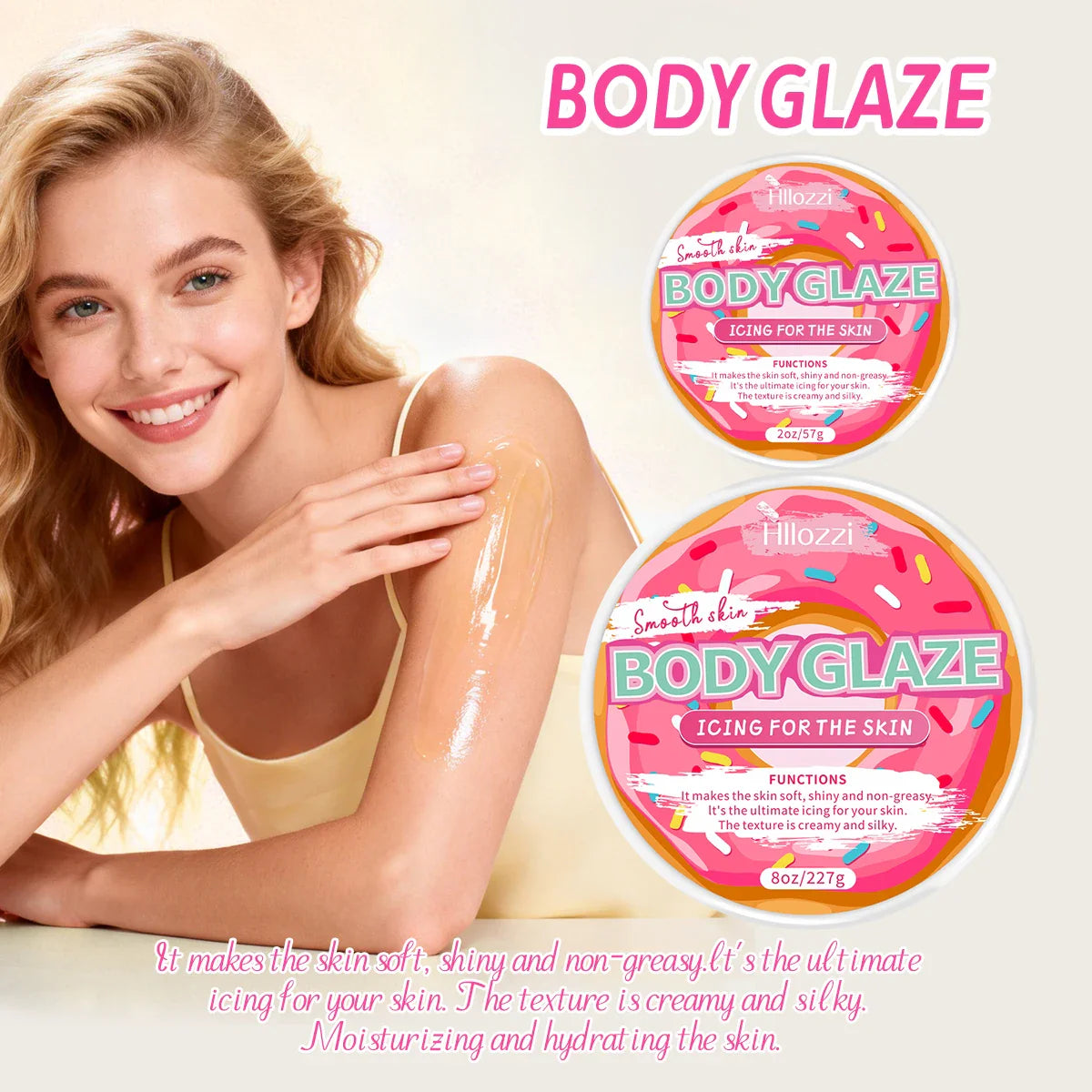 Donut Body Glaze Cream 8oz – Moisturizing & Radiant Skin