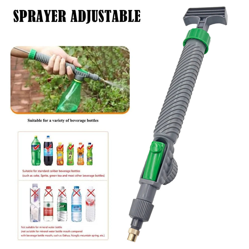 1 Watering Flower Sprinkler Sprinkler Pressure Atomizer Nozzle Gardening Tools, 1 Set-Adjustable Beverage Bottle Sprayer Peaceful Pleasures Health and Wellness