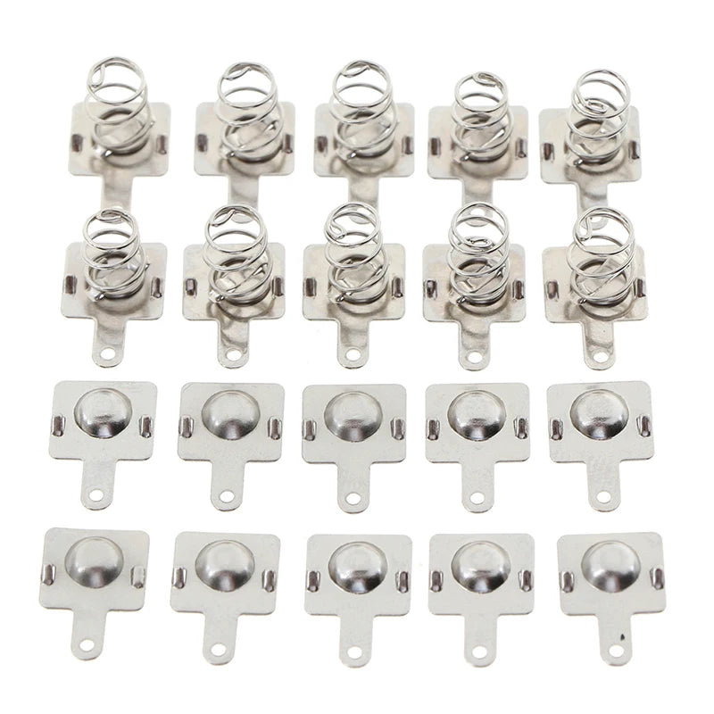 10 Pairs Battery Spring Contact Replacement Metal Batteries Spring Contact Plate For AA AAA Batteries Peaceful Pleasures Health and Wellness