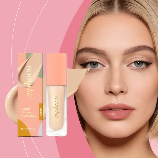 Diamond Shimmer Eyeshadow Apricot | Pearl Glitter Eye Makeup Shimmer Eyeshadow Peaceful Pleasures Health and Wellness