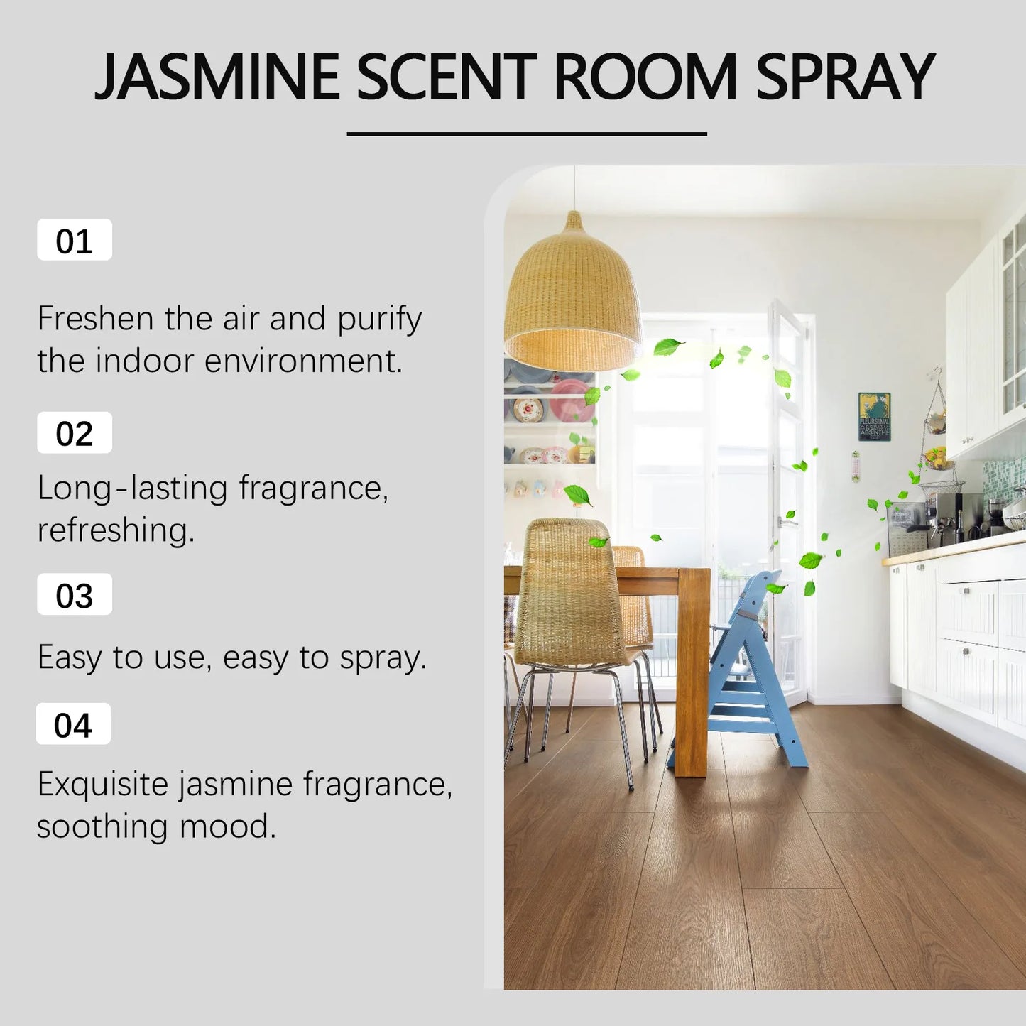 JAKEHOE Jasmine Room Spray – Odor Eliminator & Air Freshener