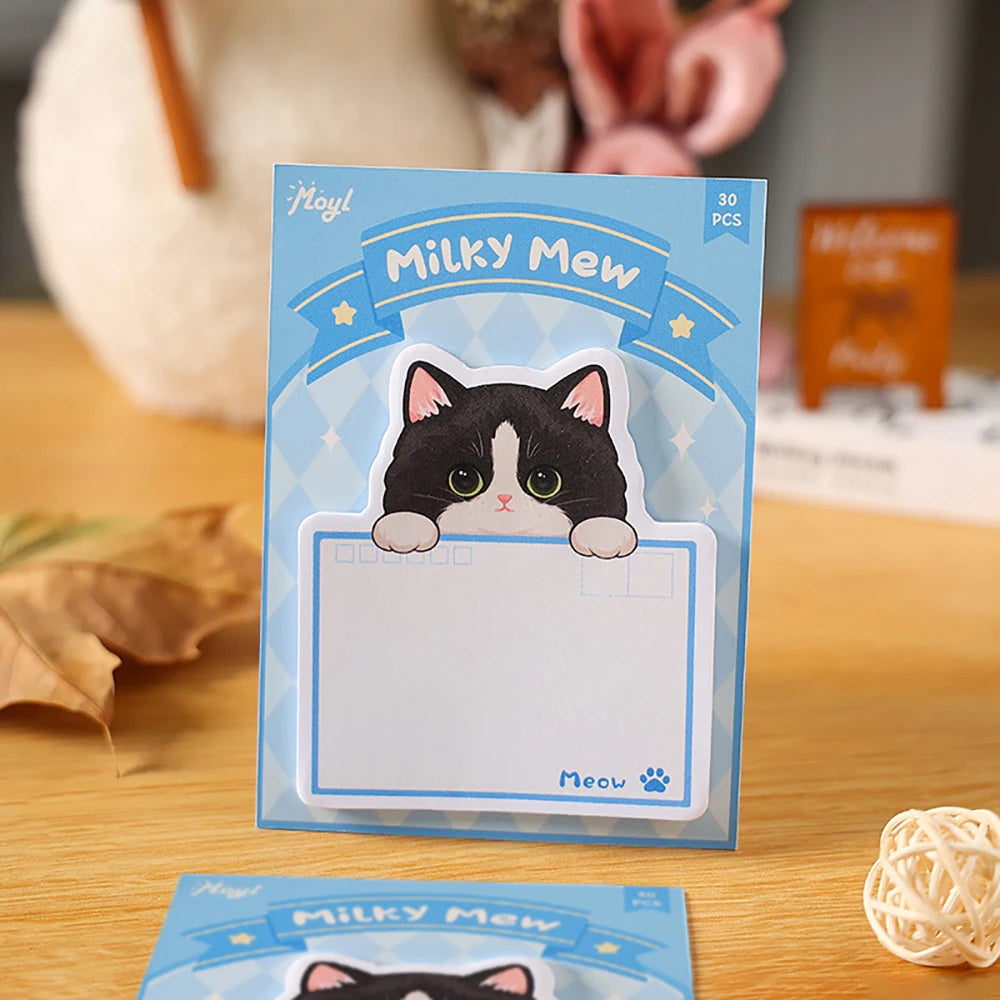 Cute Little Cat Sticky Note Self-adhesive Message Memo Pad DIY