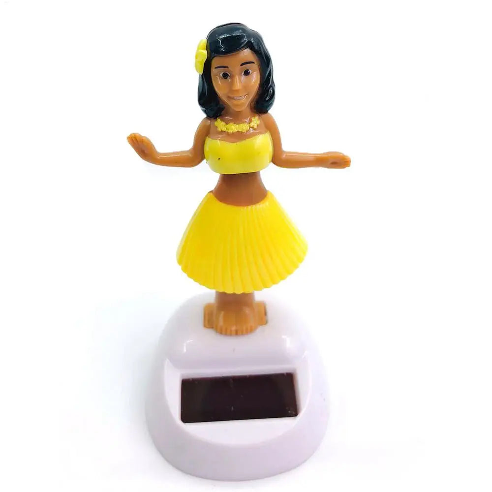 Car Decoration Dancing Doll Car Accessories Solar Power Toy Shaking Head Hawaii Swinging Animated Girl Car Ornament Car-styling Peaceful Pleasures Health and Wellness E