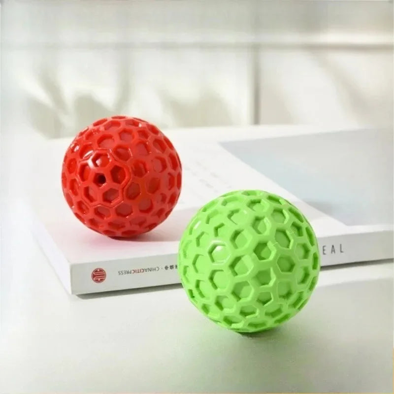 Indestructible Squeaky Dog Ball | Natural Rubber Chew Toy