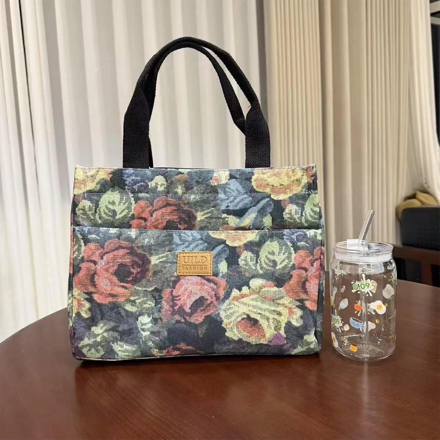 Large Capacity Shoulder Bag Tote Bag for Women Casual Handbag Shopping Bag Commuting Work Purse Peaceful Pleasures Health and Wellness