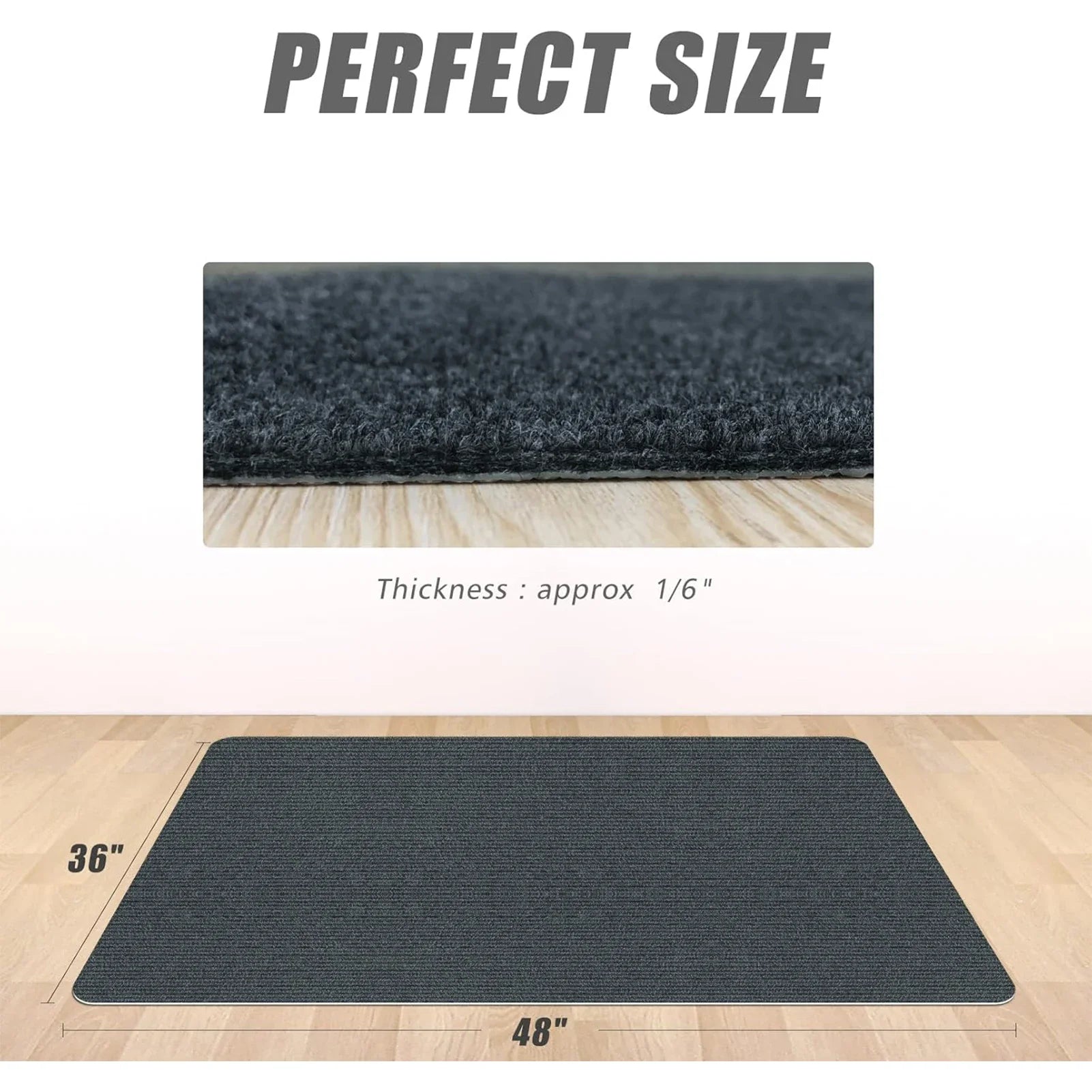 Large 90x120cm Floor Mat for Rolling Chair Office Home Computer Desks Swivel Chair Anti-slip Carpet Wood/Tile Floor Protector Peaceful Pleasures Health and Wellness