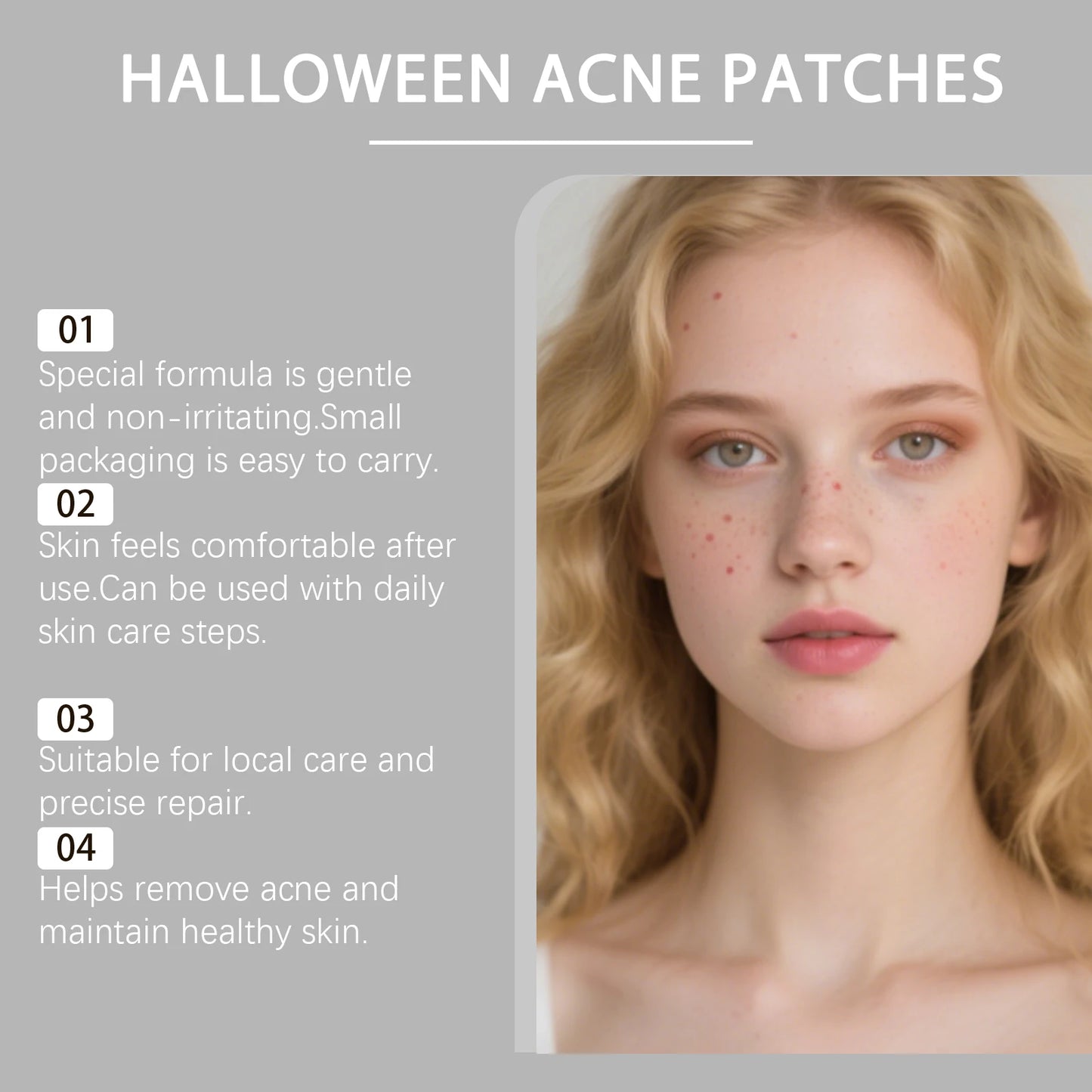 Halloween Acne Patches 100pc – Pumpkin & Bat Spot Cover