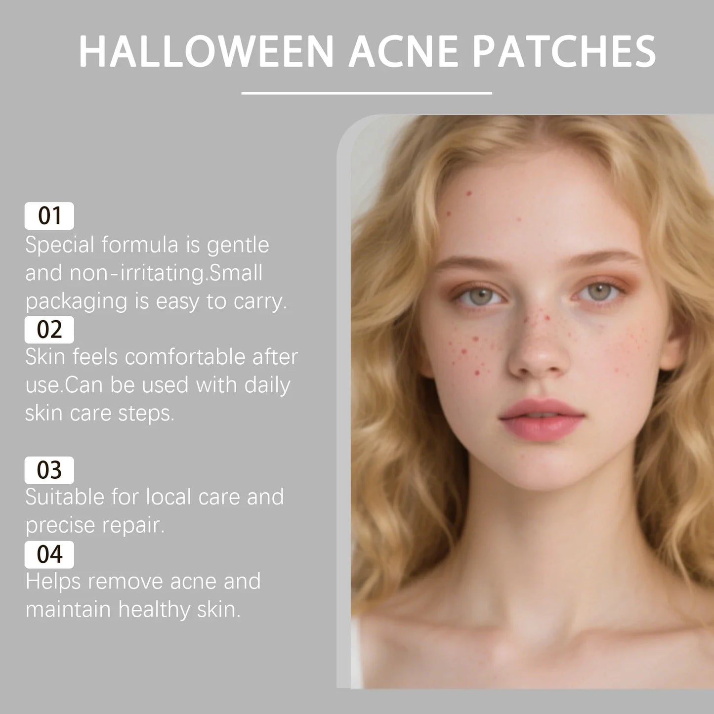 Halloween Acne Patches 100pc – Pumpkin & Bat Spot Covers