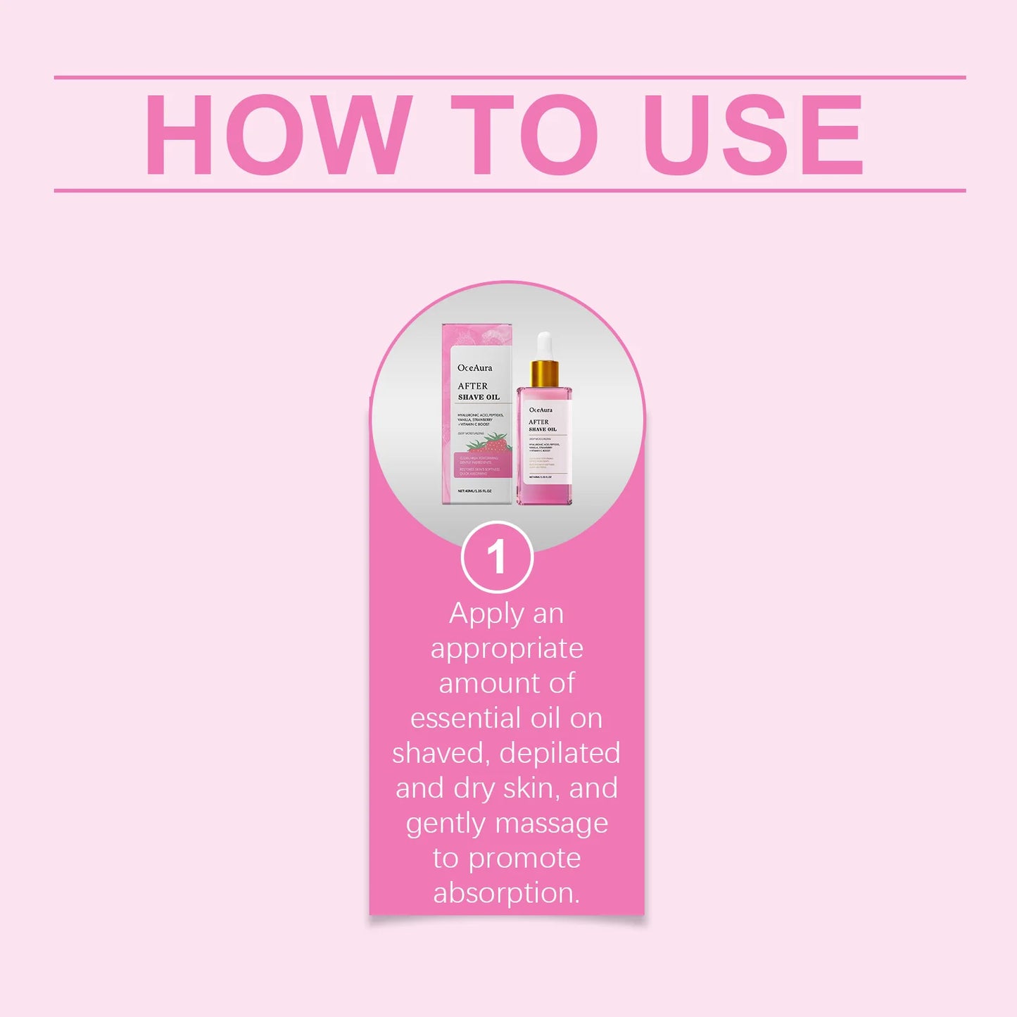 OceAura Strawberry After-Shave Nourishing Oil | Smooth Skin 40ml