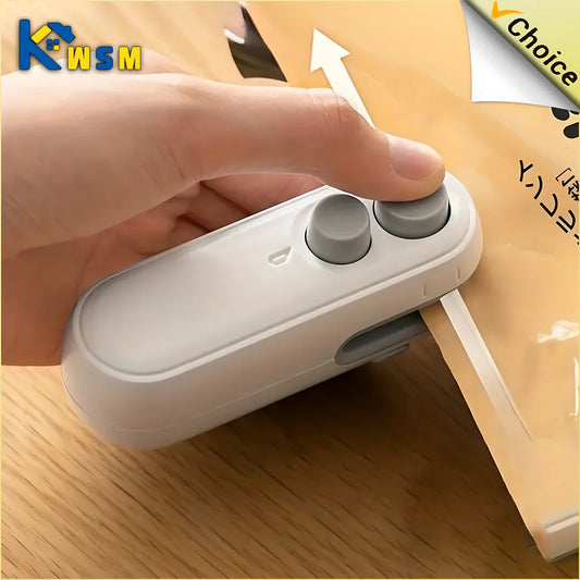 2-in-1 Portable Mini Heat Sealer – Rechargeable Bag Sealer Mini Bag Sealer Oasis Select