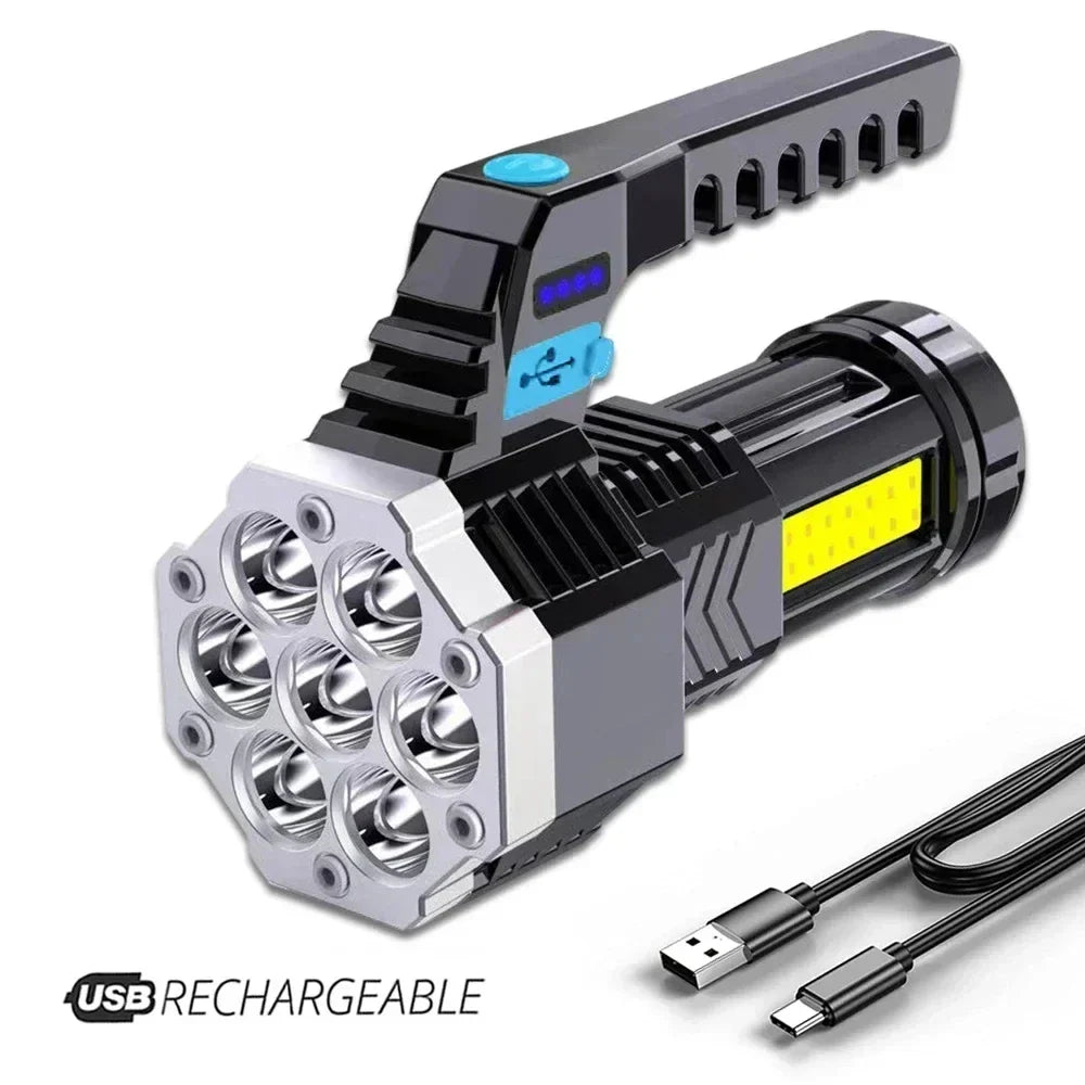 ESMARTER 1000 Lumen Rechargeable LED Flashlight & COB Torch