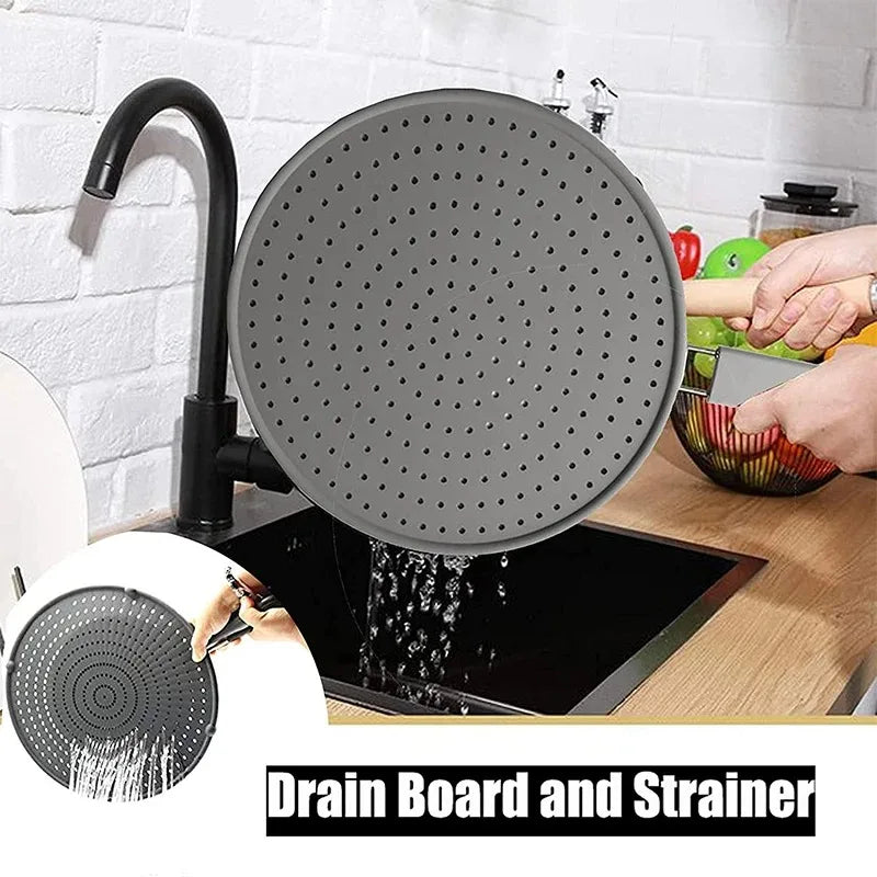 Silicone Splatter Screen with Stainless Steel Handle – Heat-Resistant Oil Splash Guard for Frying Pans