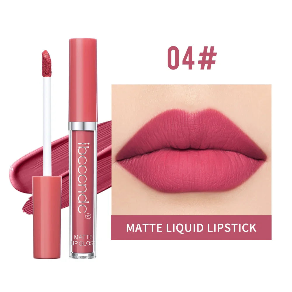 Matte Velvet Liquid Lipstick – Waterproof, Long-Lasting, 12 Shades